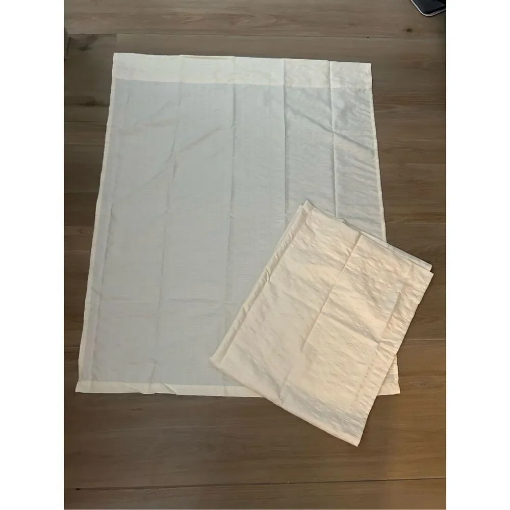 NEW 2 Panels Cream Curtain Textured 30